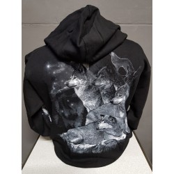 Wolf sweatervest  print  maan 5 wolven