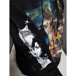 Wolf sweatervest  print  maan 5 wolven
