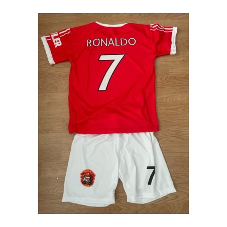 AANBIEDING Ronaldo voetbal tenue  m.u. (shirt + broekje) rood 2022