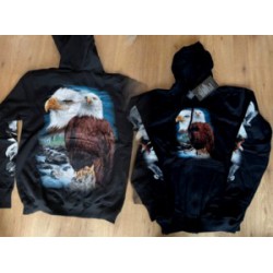 ADELAAR   Hoodie vest print  2  adelaars  rock eagle