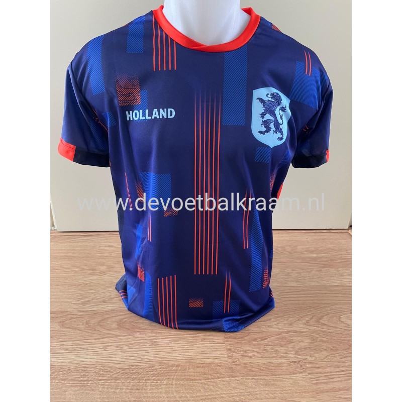 NEDERLANDS  ELFTAL voetbal tenue uitkleur blauw F DE JONG