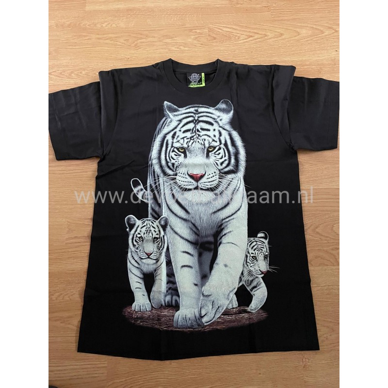 Witte tijger t-shirt (Rockeagle)