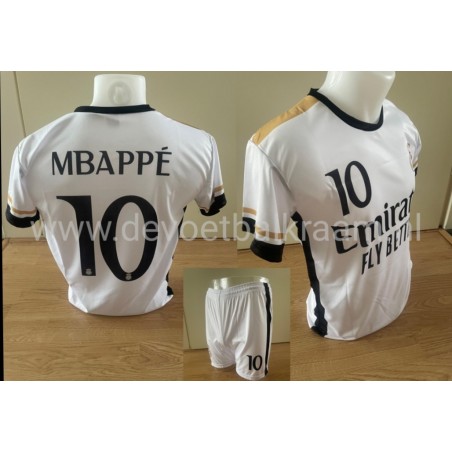 AANBIEDING MBAPPE VOETBAL TENUE  NR 10 2024 WIT THUISKLEUR