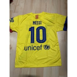 AANBIEDING  aanbieding MESI VOETBALSHIRT BARCA  GEEL  2021