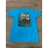 Kinder paarden print shirt 4 paarden  blauw