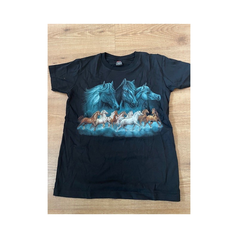 AANBIEDING KINDER PAARDEN SHIRT WILDE PAARDEN GROEP