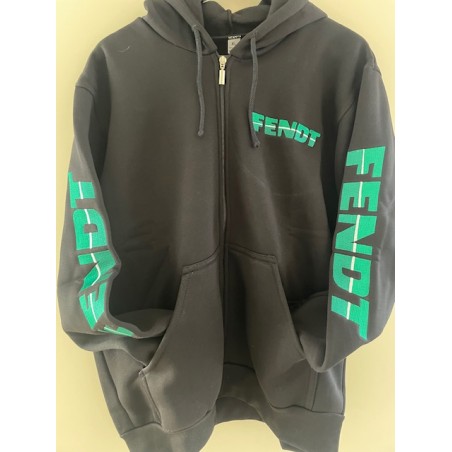 aanbieding  FENDT fleece HOODIE vest zwart