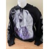 OPRUIMING  : PAARDEN HOODIE  VEST PRINT WITTE PAARDEN KOP