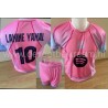 AANBIEDING : 3 de shirt YAMAL Roze/blauw  nr 10