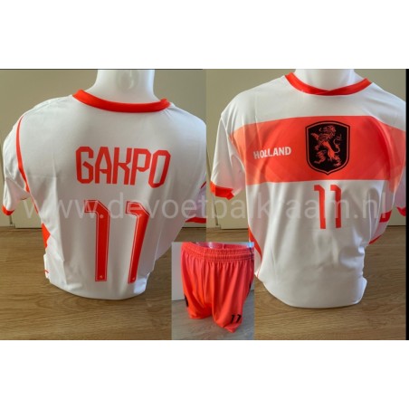 Nederlands elftal GAKPO W.K 2026 -voetbaltenue uitkl wit